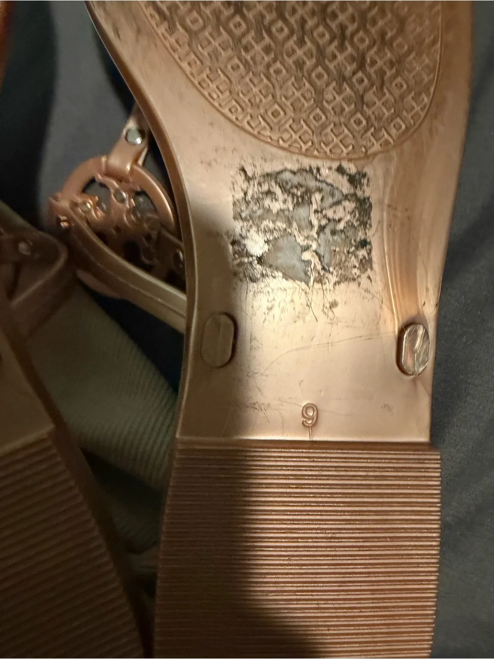 Tory Burch Mini Miller Jelly Thong Sandal in Blush Pink with Gold Logo